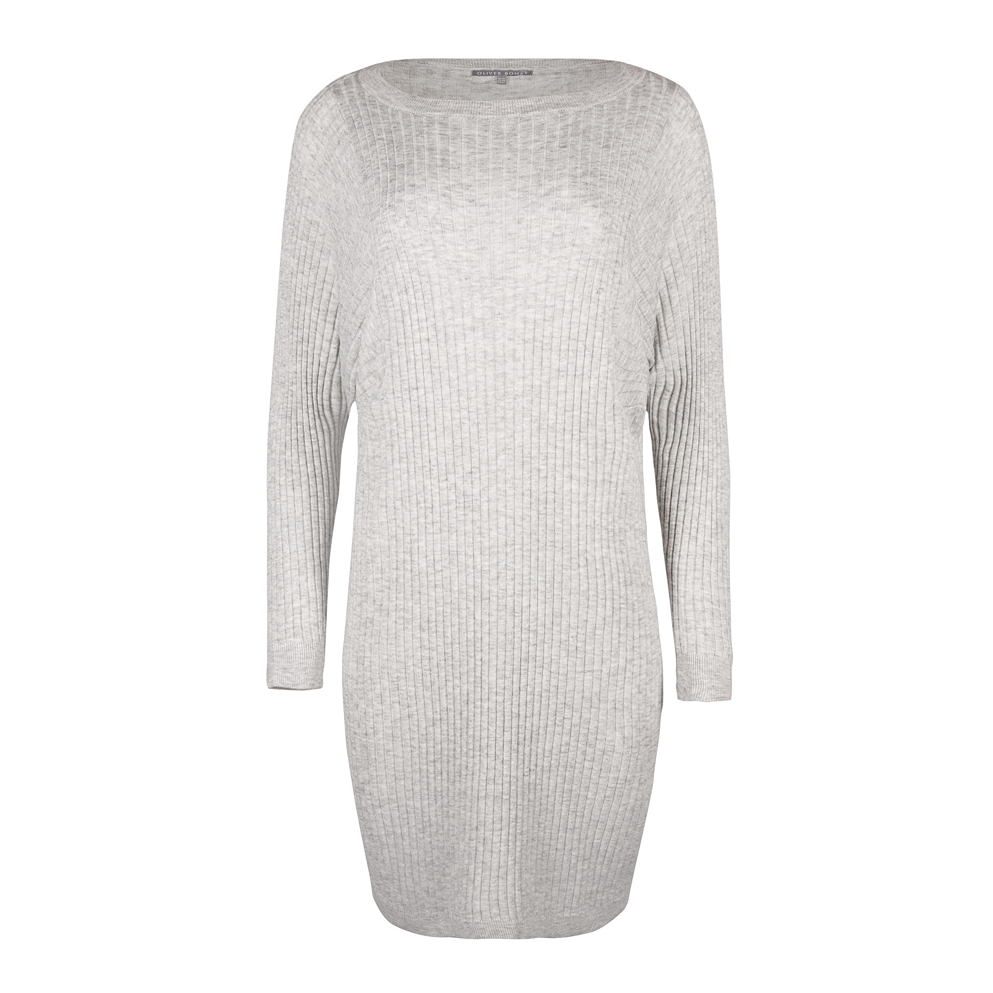 Oliver Bonas Women Flat Rib Grey Knitted Jumper Dress | eBay